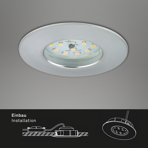 LED-Einbauleuchte  Attach One - Polycarbonat / Eisen - 3-flammig