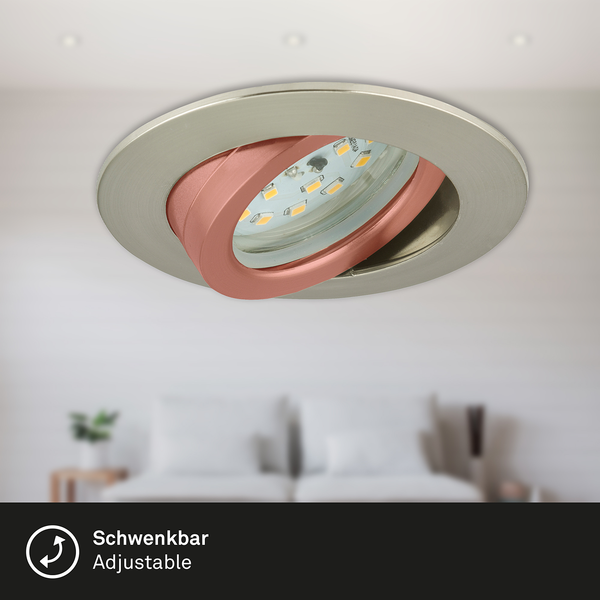 LED-Einbauleuchte  Attach Dim - Polycarbonat / Eisen - 3-flammig