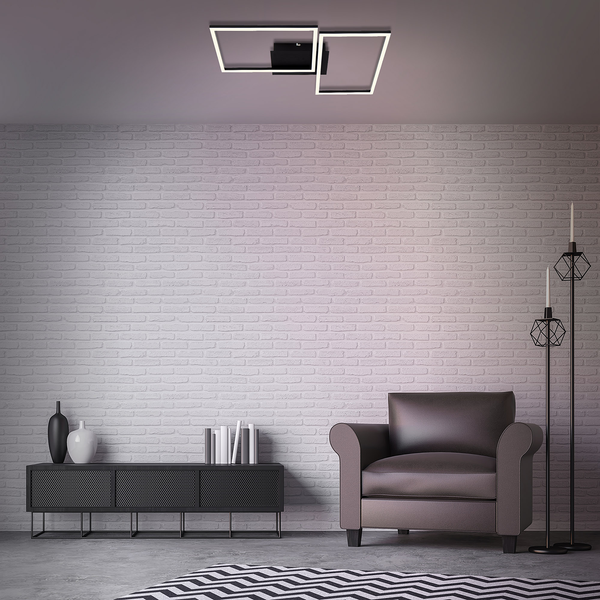 LED-Deckenleuchte  Frame - Polycarbonat / Eisen - 1-flammig