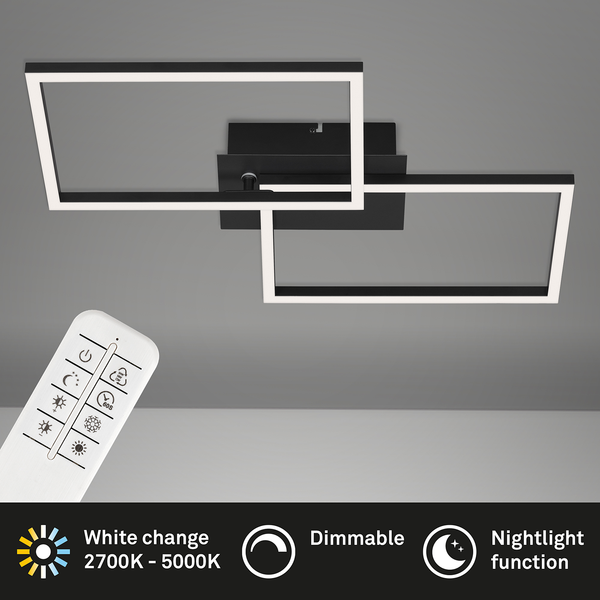 LED-Deckenleuchte  Frame - Polycarbonat / Eisen - 1-flammig