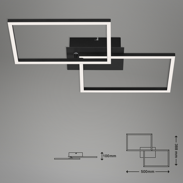 LED-Deckenleuchte  Frame - Polycarbonat / Eisen - 1-flammig