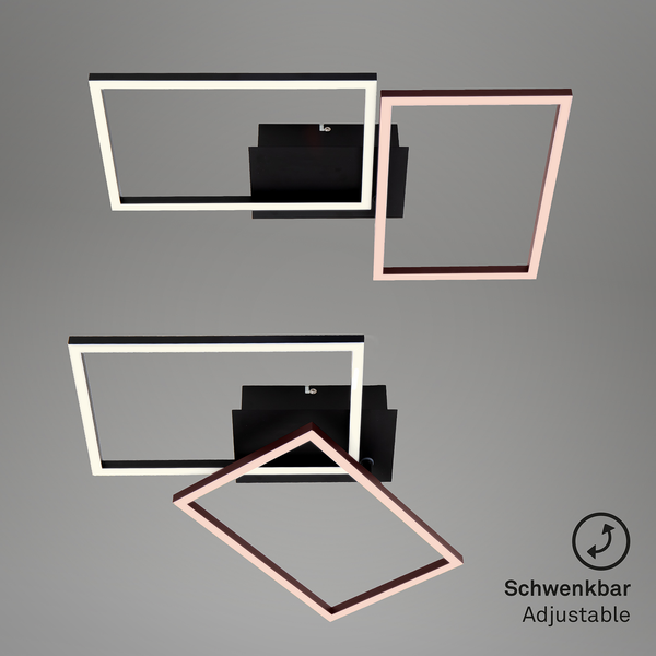 LED-Deckenleuchte  Frame - Polycarbonat / Eisen - 1-flammig