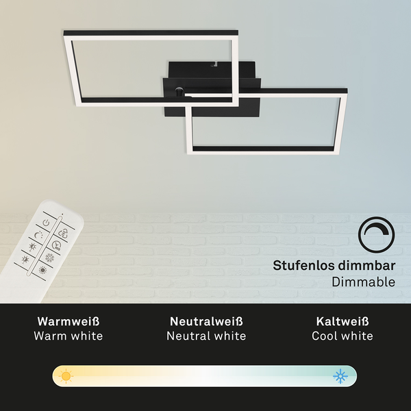 LED-Deckenleuchte  Frame - Polycarbonat / Eisen - 1-flammig