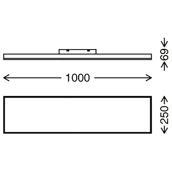 LED-Deckenleuchte  Frameless - Polycarbonat / Eisen - 1-flammig