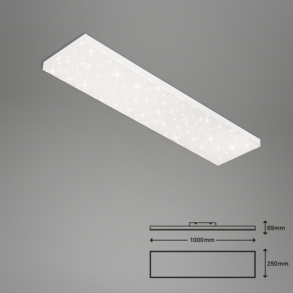 LED-Deckenleuchte  Frameless - Polycarbonat / Eisen - 1-flammig