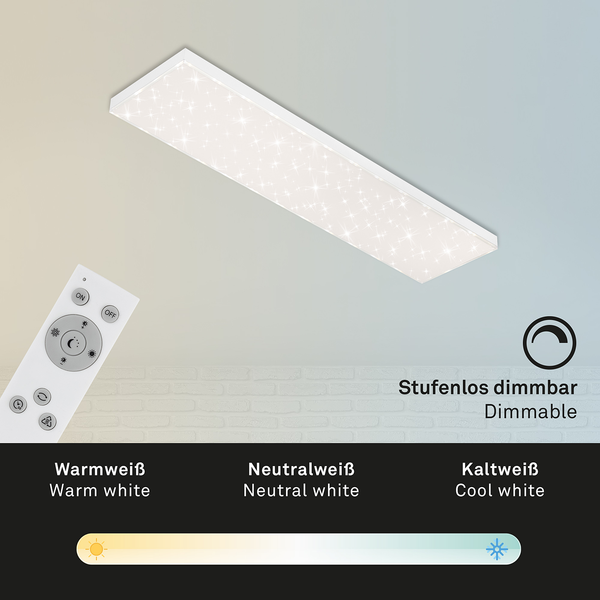 LED-Deckenleuchte  Frameless - Polycarbonat / Eisen - 1-flammig