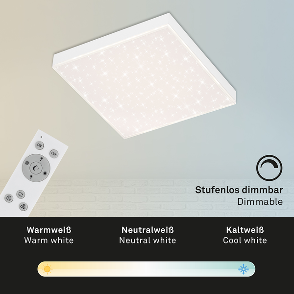 LED-Deckenleuchte  Frameless - Polycarbonat / Eisen - 1-flammig