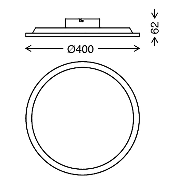 LED-Deckenleuchte  Piatto - Polycarbonat / Eisen - 1-flammig