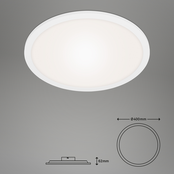 LED-Deckenleuchte  Piatto - Polycarbonat / Eisen - 1-flammig