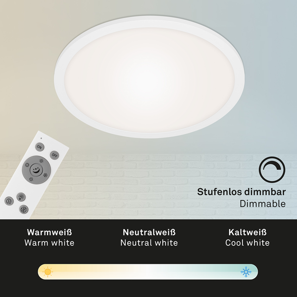 LED-Deckenleuchte  Piatto - Polycarbonat / Eisen - 1-flammig