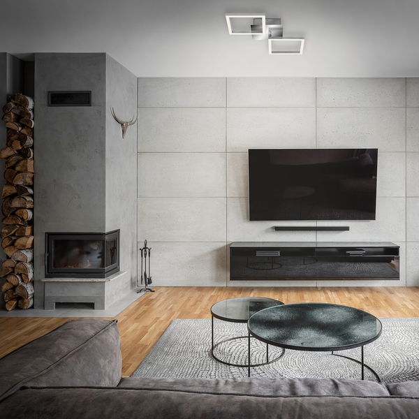 LED-Deckenleuchte  Frame - Polycarbonat / Eisen - 1-flammig