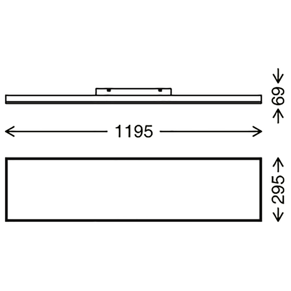 LED-Deckenleuchte  Frameless - Polycarbonat / Eisen - 1-flammig