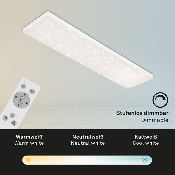 LED-Deckenleuchte  Frameless - Polycarbonat / Eisen - 1-flammig