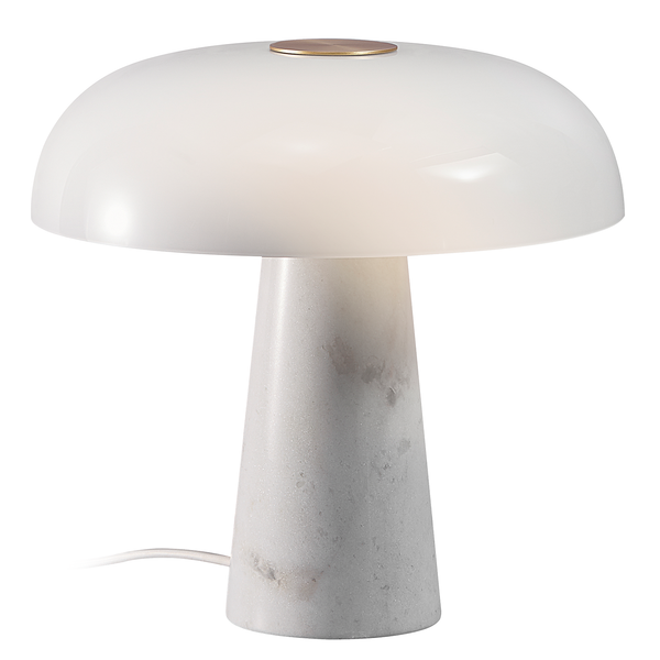 Tischleuchte Glossy - Opalglas / Marmor - 1-flammig