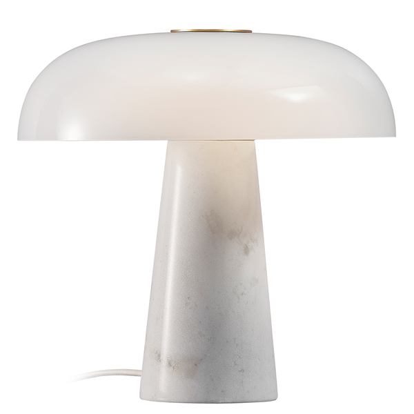 Tischleuchte Glossy - Opalglas / Marmor - 1-flammig