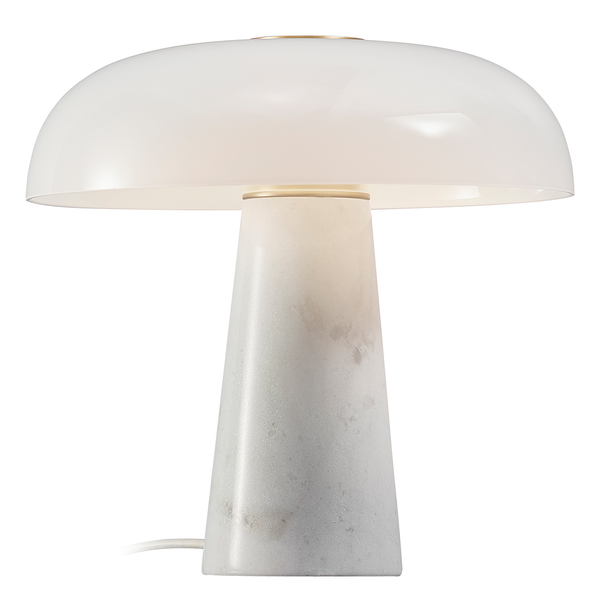 Tischleuchte Glossy - Opalglas / Marmor - 1-flammig