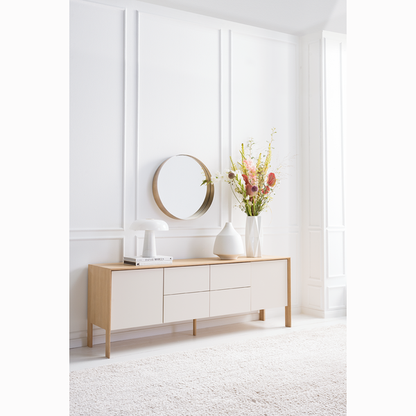 Tischleuchte Glossy - Opalglas / Marmor - 1-flammig