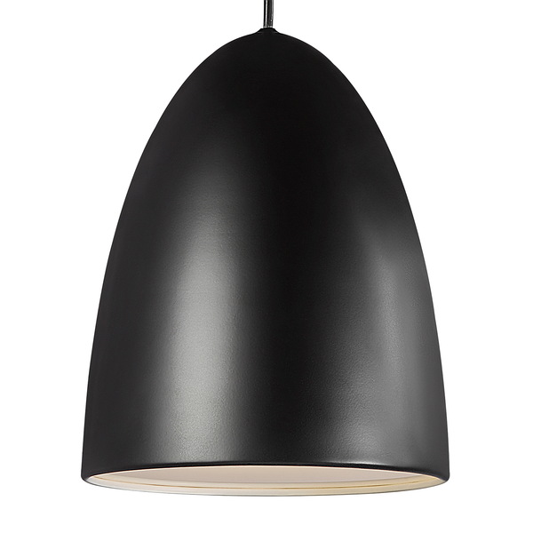 Pendelleuchte Nexus II - Stahl / Polyester PVC - 1-flammig - Schwarz