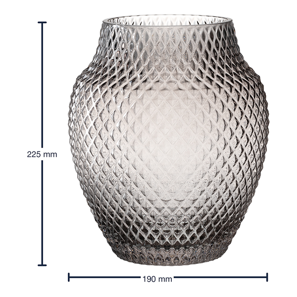 Vase Poesia II - Glas - Grau