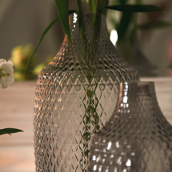 Vase Poesia III - Glas - Grau