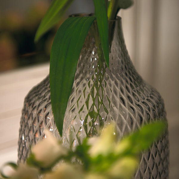Vase Poesia III - Glas - Grau