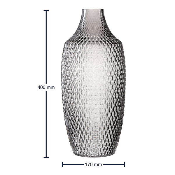 Vase Poesia III - Glas - Grau