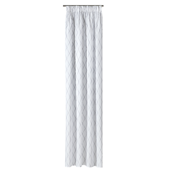 Schal mit Kräuselband Mirko - Polyester / Baumwolle - Grau / Weiß