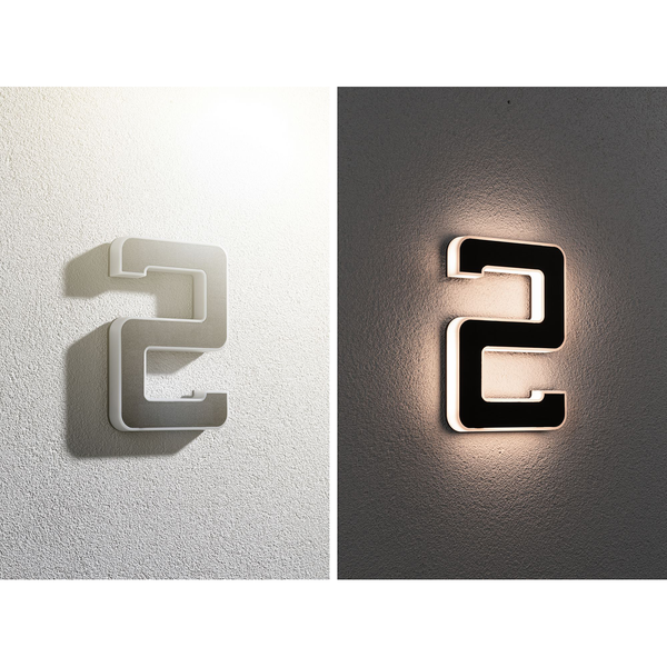 Zubehör Hausnummer Unac II - Acrylglas - 1-flammig