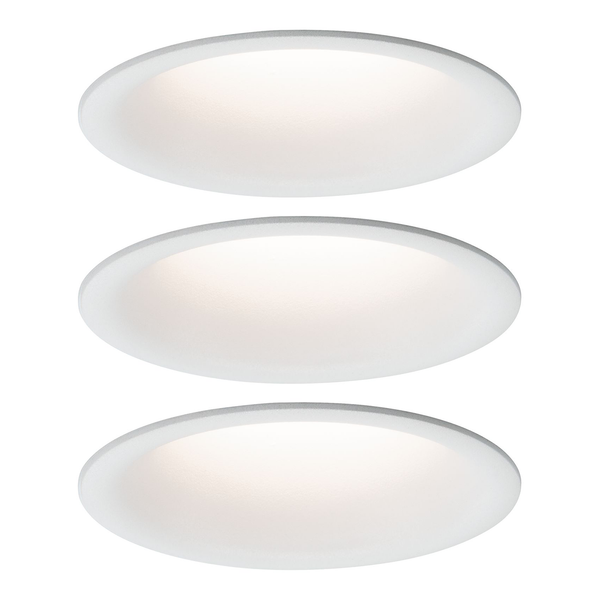 Einbauleuchte Coin II (3er-Set) - Acrylglas - 3-flammig