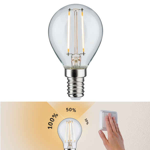 LED-Leuchtmittel Santes - Klarglas / Metall - 1-flammig