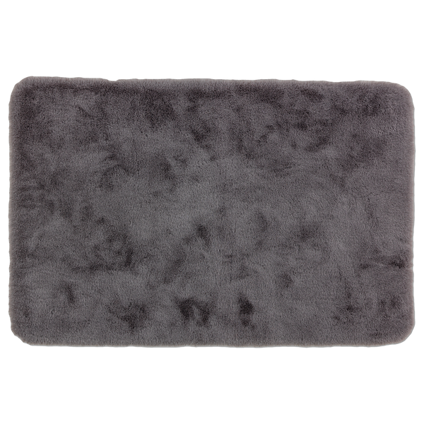 Badteppich Bali - Polyester - Dunkelgrau - 67 x 110 cm