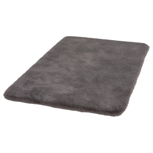 Badteppich Bali - Polyester - Dunkelgrau - 67 x 110 cm