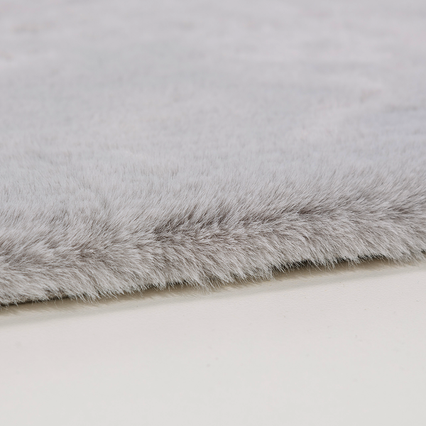 Badteppich Bali - Polyester - Silber - 60 x 90 cm
