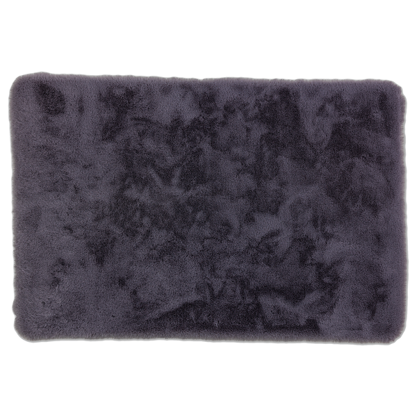 Badteppich Bali - Polyester - Anthrazit - 67 x 110 cm