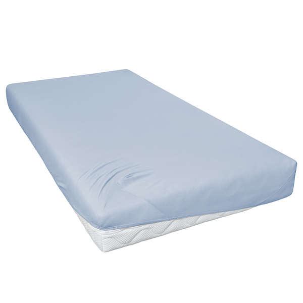 Jersey-Spannbetttuch Lom - Baumwolle - Skyblau Feinwelle - 190 x 200 cm
