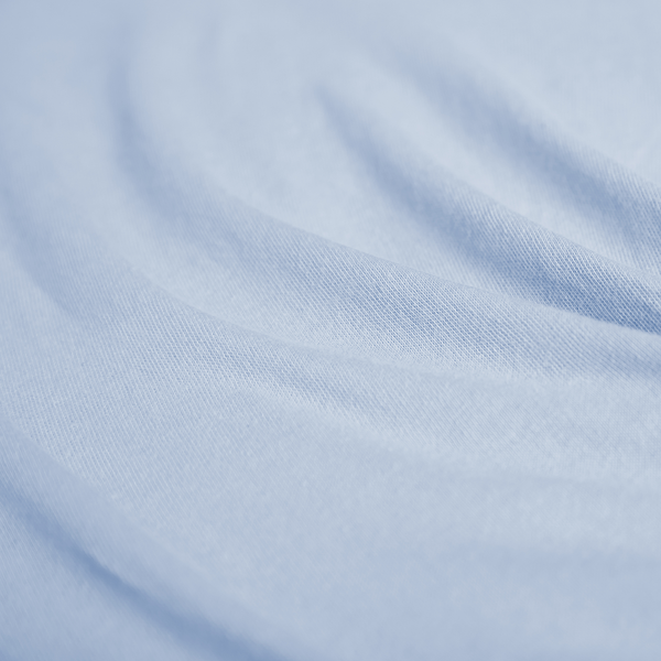 Jersey-Spannbetttuch Lom - Baumwolle - Skyblau Feinwelle - 190 x 200 cm