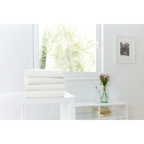 Mako-Feinjersey-Spannbetttuch Rioux - 100% gekämmte Baumwolle - Weiß - 120 x 200 cm