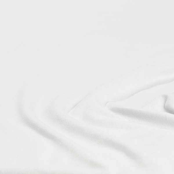 Mako-Feinjersey-Spannbetttuch Rioux - 100% gekämmte Baumwolle - Weiß - 120 x 200 cm