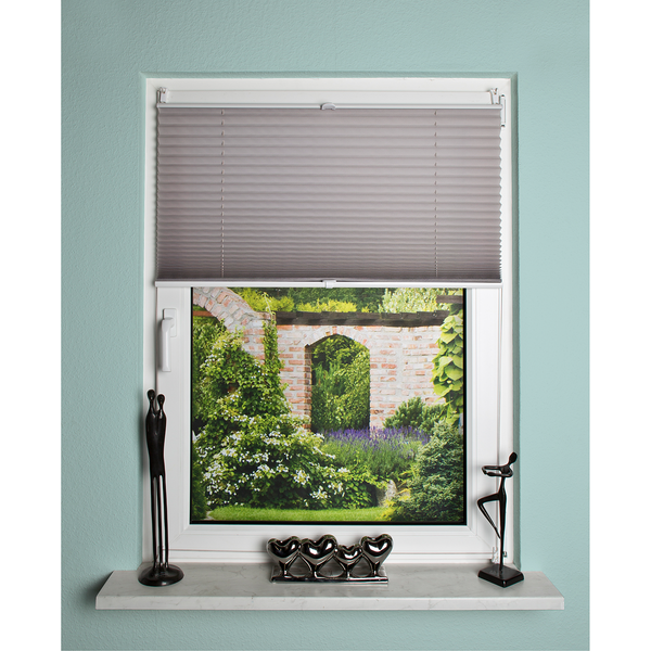Plissee Terrats - Polyester - Grau - 70 x 210 cm