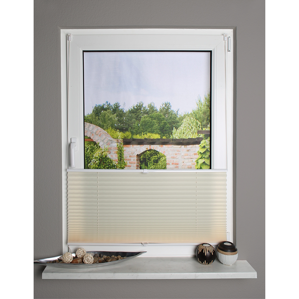 Plissee Terrats - Polyester - Beige - 90 x 130 cm