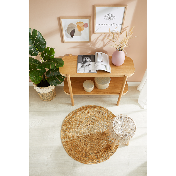 Teppich Mamda I - Jute - Durchmesser: 80 cm