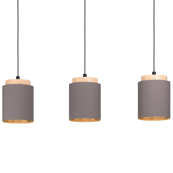 Pendelleuchte Albariza II - Mischgewebe / Stahl - 3-flammig