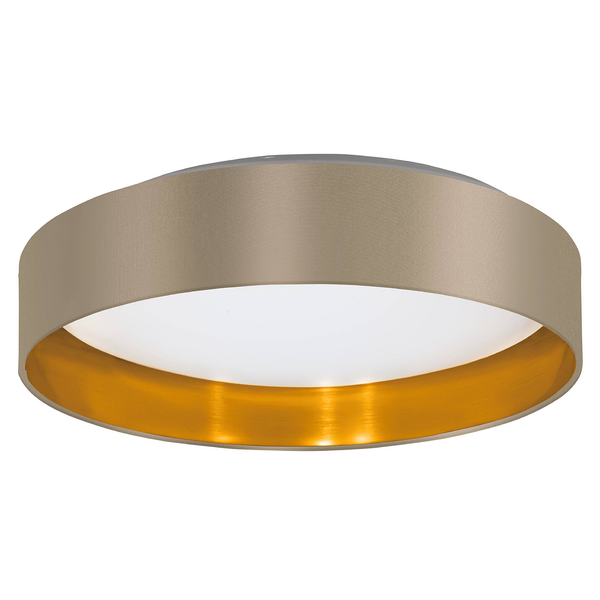 LED-Deckenleuchte Maserlo III - Mischgewebe / Stahl - 1-flammig
