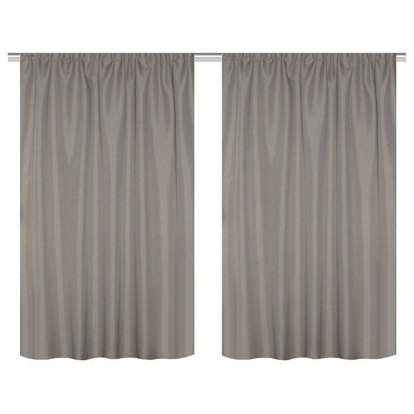 Fertigschal Kotu (2er-Set) - Polyester - Taupe - 135 x 145 cm