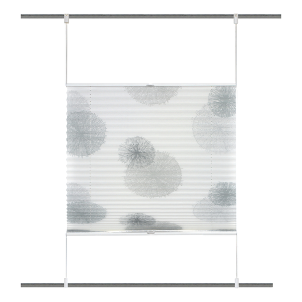 Plissee Rawlins - Polyester - Steingrau - 90 x 130 cm