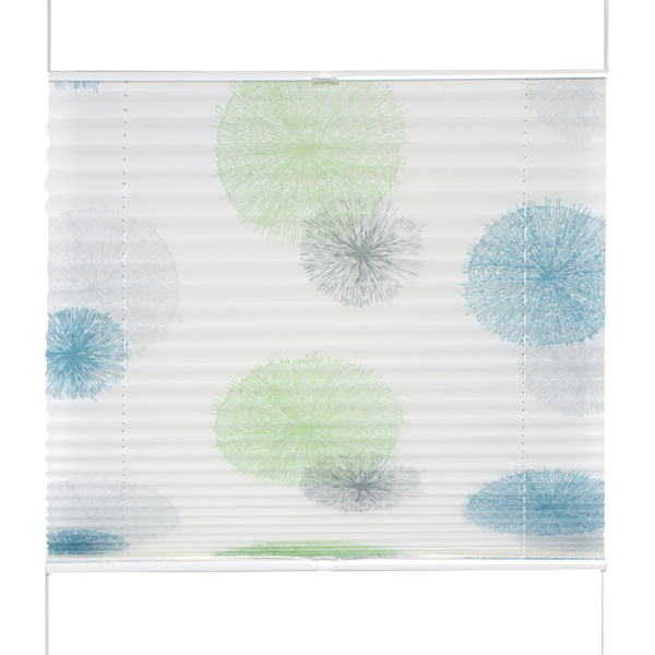 Plissee Rawlins - Polyester - Blau / Grün - 80 x 130 cm