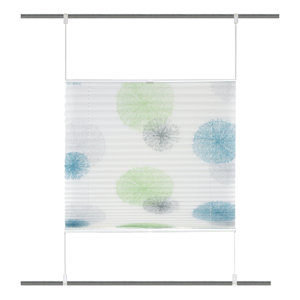 Plissee Rawlins - Polyester - Blau / Grün - 80 x 130 cm
