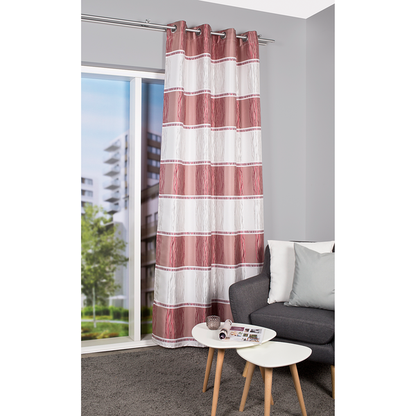 Ösenschal Luey - Polyester - Rot - 140 x 225 cm