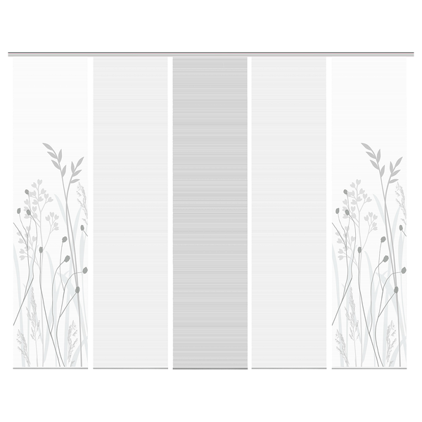 Schiebevorhang Grasil - Polyester - 5er Set