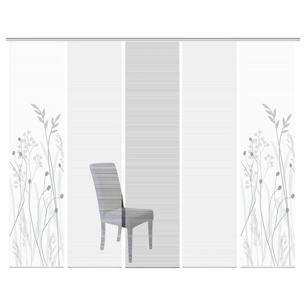 Schiebevorhang Grasil - Polyester - 5er Set